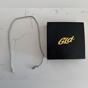 Men’s 20” 14k White Gold Plated Rope Chain (4mm)